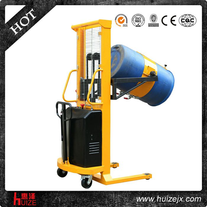 半電動(dòng)多功能油桶車（單門架，夾塑桶）2